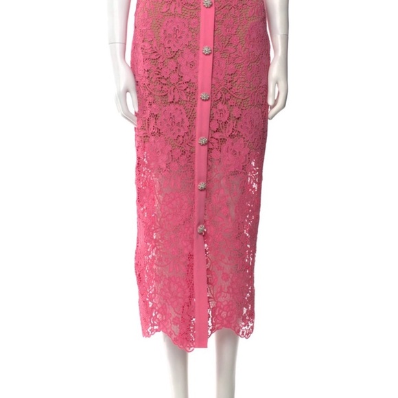Self Portrait nwt Elegant Pink Lace Skirt - Picture 14 of 16